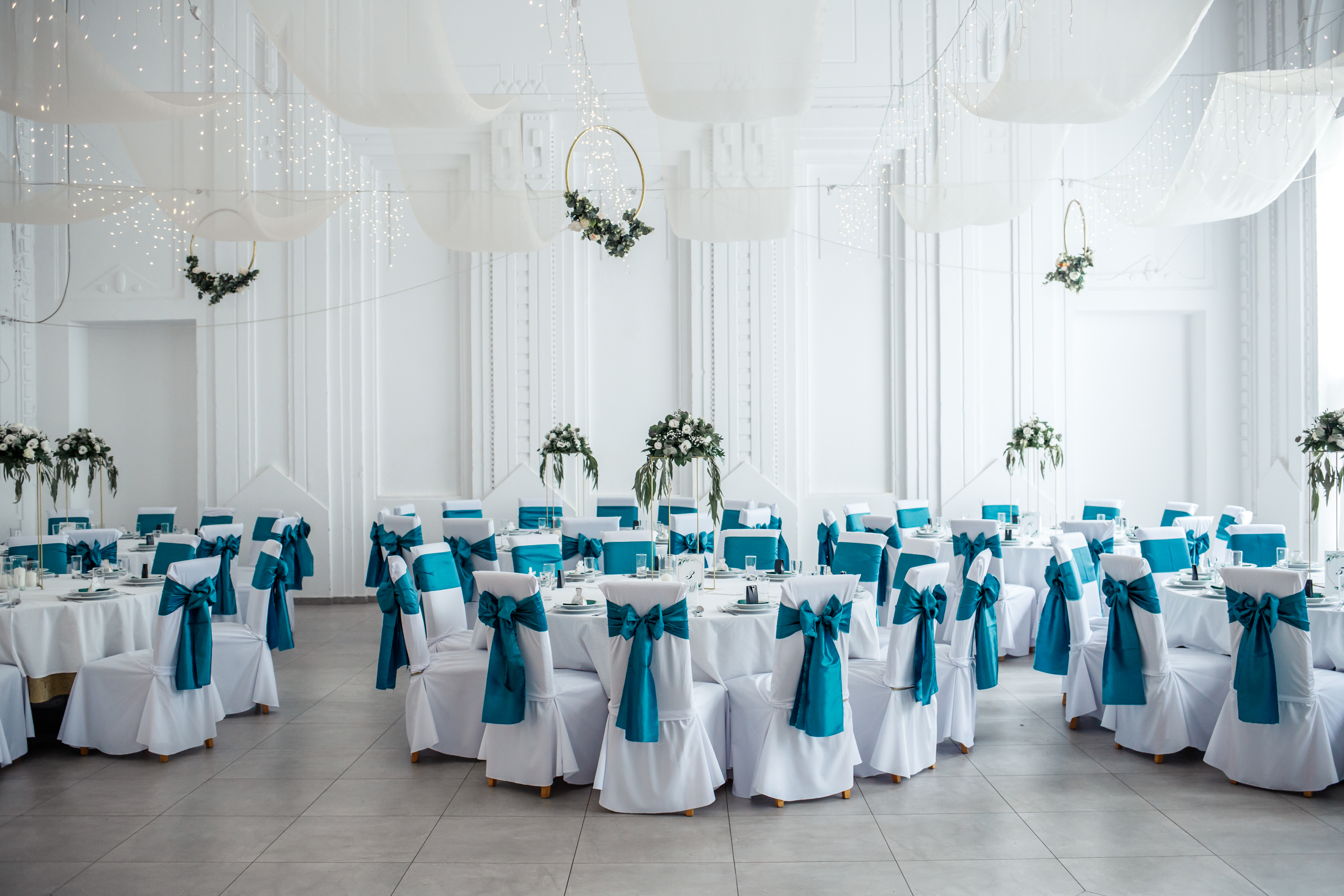 Green decor on desks