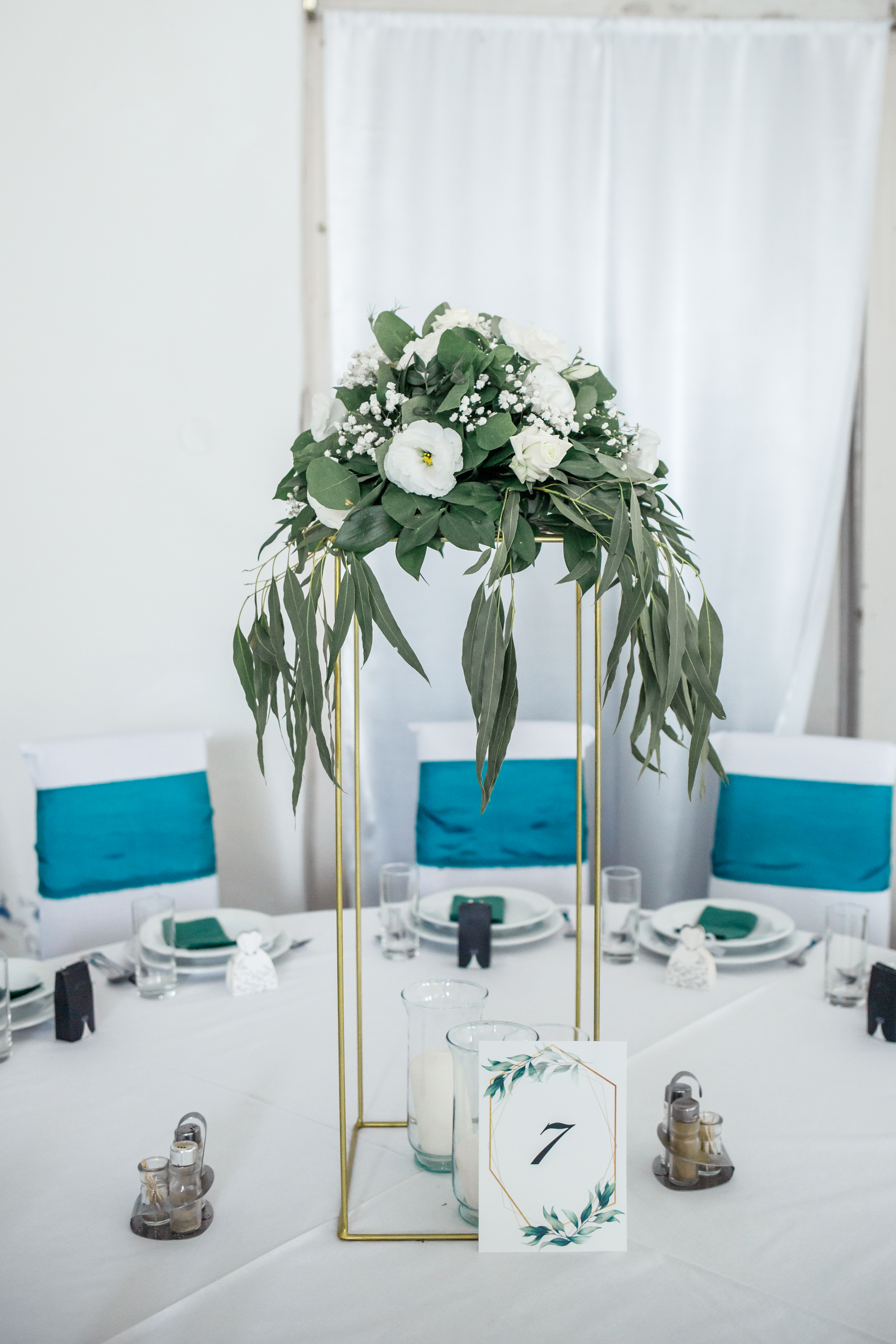 Green decor on desks