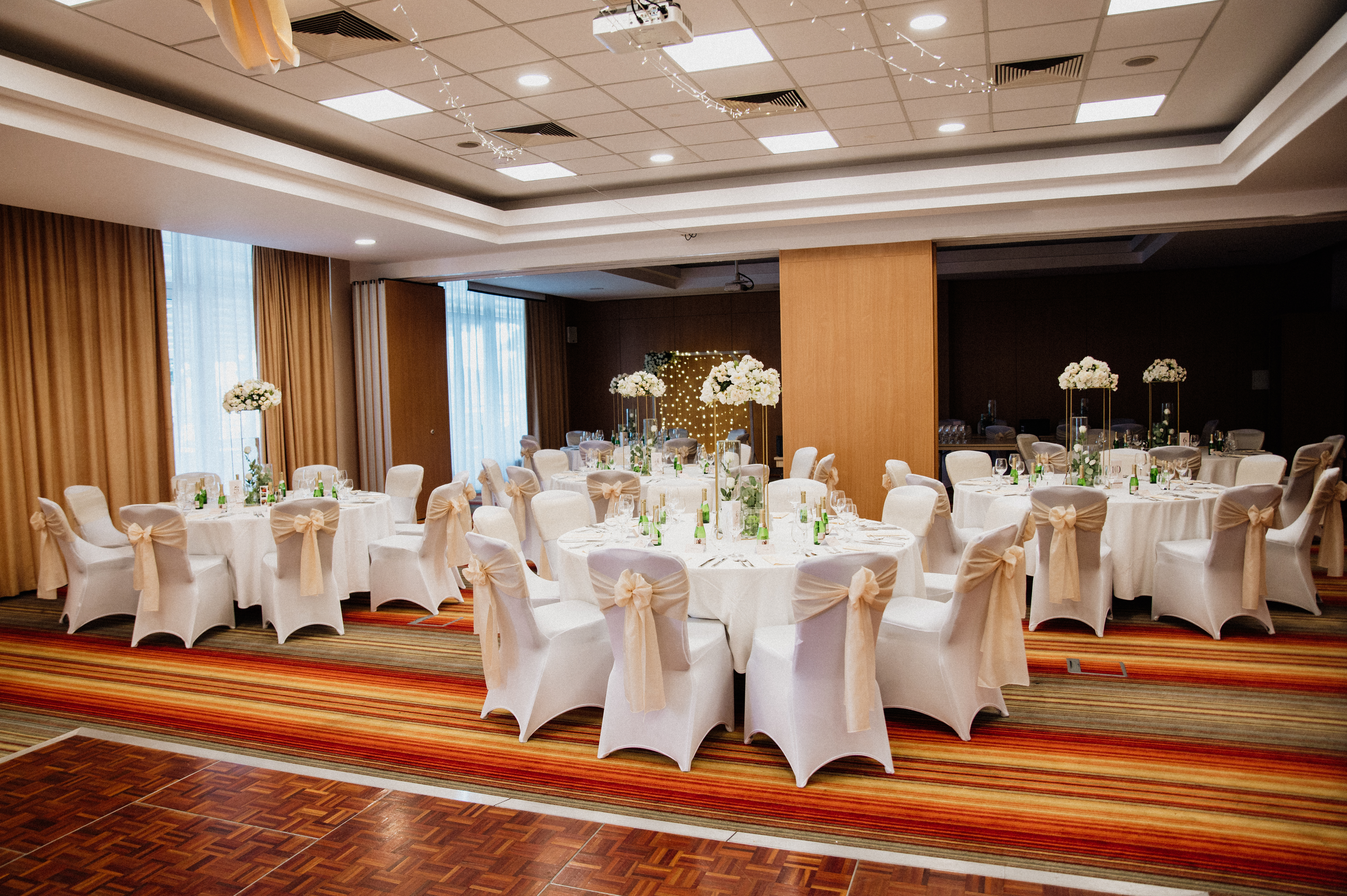 Green decor on desks